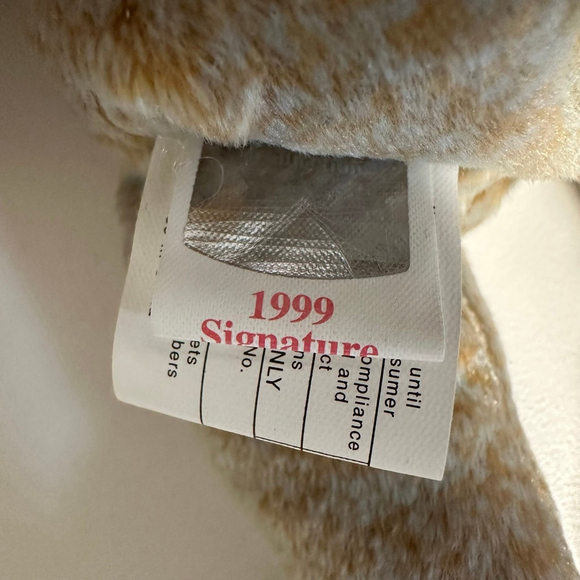 Ty Beanie Baby 1999 Signature Bear Plush Toy Gold Mint Canadian Tush Tag NWT NEW - Picture 10 of 16